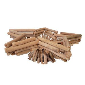 Wooden stick star platform basket decor brown natural patriotic decor